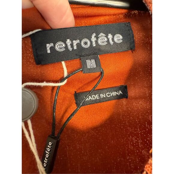 Retrofete NWT Flynn Ruched Sequin Tulle Mini Dress in Copper Size M - Picture 7 of 11